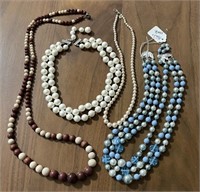 Lot of Vtg. Beaded Necklaces (4)
