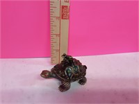 Turtle Trinket Box Metal/Enamel
