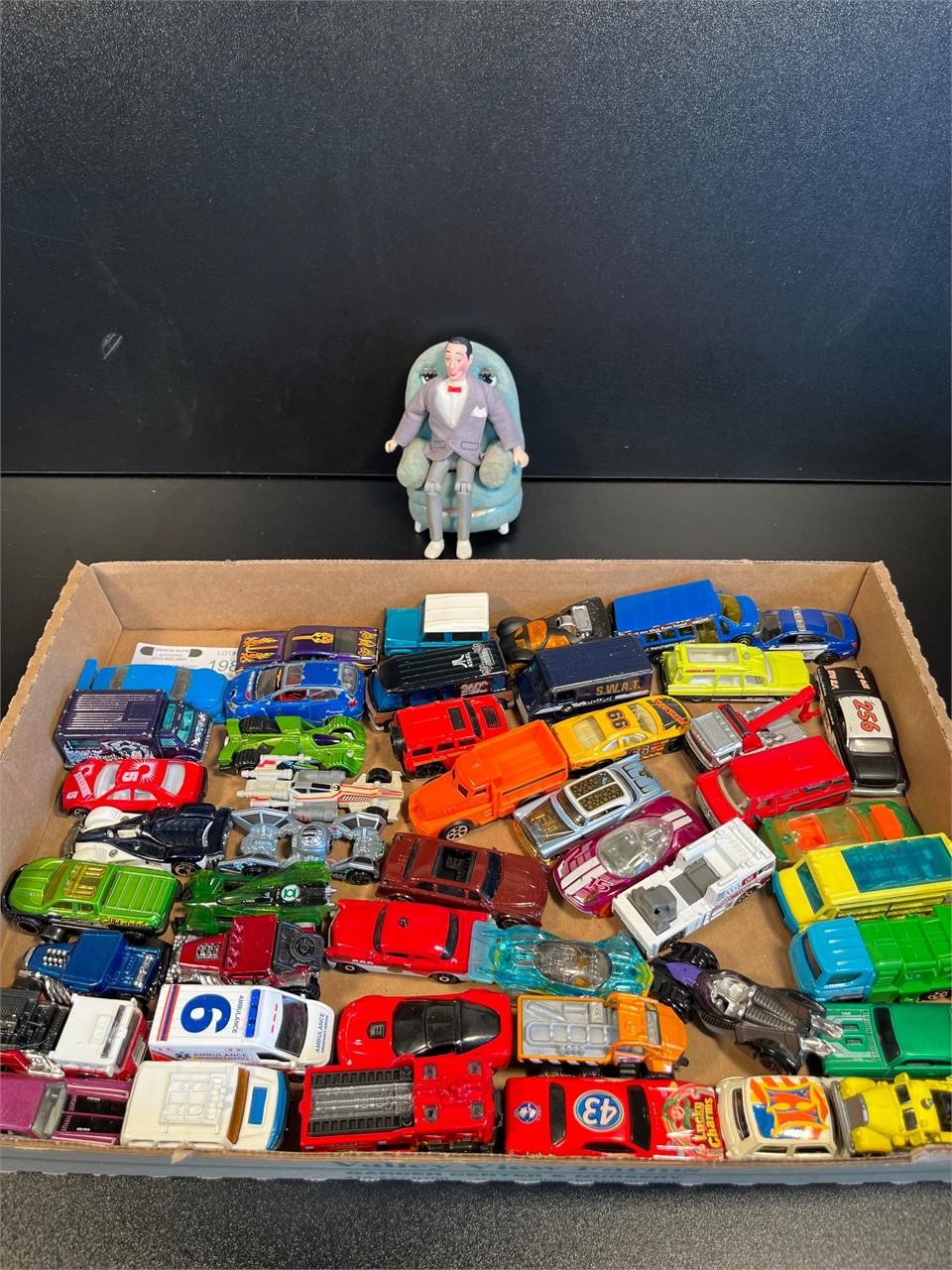 Collection of Matchbox Cars & Peewee Herman