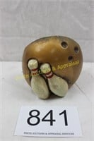 Rare Ceramic Bowling Ball/Pins Vase