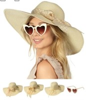 NEW FUNCREDIBLE Wide Brim Sun Hats for Women -