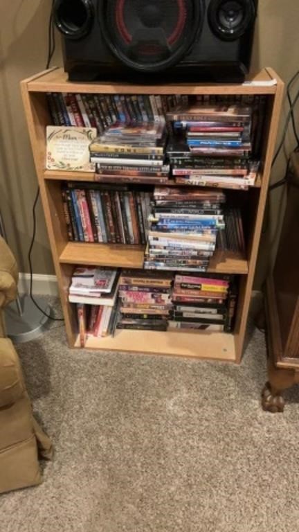 Shelf w/ Lots of DVDs & BlueRay