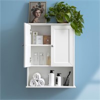VANIRROR White Bathroom Wall Cabinet Over The Toil