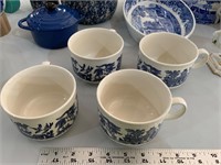 blue willow china tea cups Churchill England