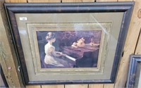 FRAMED AND MATTED PIANO SCENE