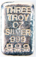 Coin 3 Troy Ounces of .999 Fine Silver