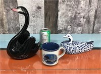 Ceramic birds & bird mug