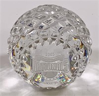 Waterford Nationals Baseball paperweight,