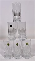 Waterford, 6 wine glasses, Lismore, diamond
