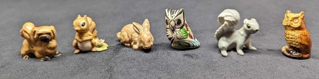 Six Vintage Ceramic Animal Figurines