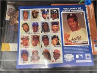 SHEET OF 2  JACKIE ROBINSON LEGACY STAMPS & MORE