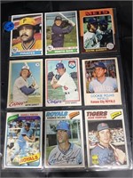 SHEET OF 9 1970S STAR CARDS