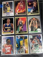 SHEET OF 9 HOF BASKETBALL CARDS