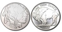 1 oz Silver Buffalo Desin Round