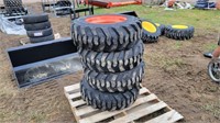 (4) New 10x16.5 Skidsteer Tires and Rims