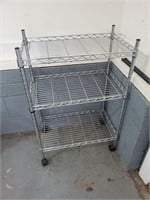 Storage shelf rolling cart