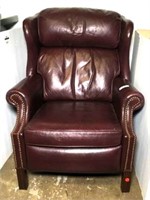 Bradington Young Leather Push Back Recliner