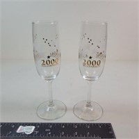 2000 Millennium Champaign Glasses