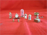 Miniature doll house items.