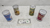Vintage Beer Can Set of 4, Schells and Andys