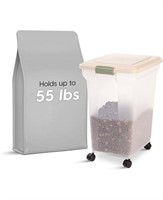 (READ)67 Quart Airtight Pet Food Storage Container