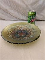 Northwood Grape & Cable Basket Weave Bowl 9"