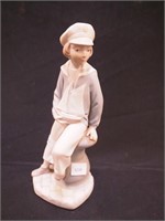 9 1/4" Lladro figurine Sailor Boy with toy boat