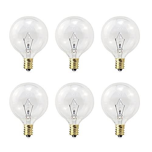 ETwinCoo Wax Warmer Bulbs, G50 25 Watt Light Bulbs