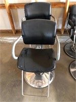 2 Hydraulic Salon Chairs-Silver Arm Rests