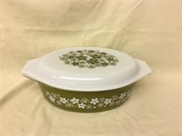 Pyrex CRAZY DAISY Oval Casserole Dish with Lid