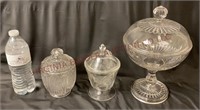 EAPG Candy Jars & Large Covered Compote
