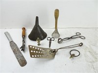 Lot of Misc. Vintage Home Items - Funnel Tools