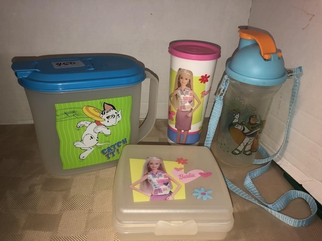 Barbie and other Child's tupperware