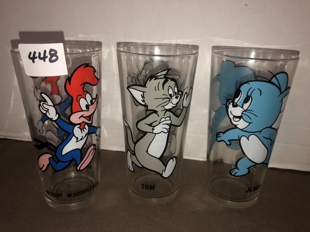 Tom and Jerry and Woody Woodpecker glasses