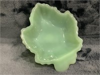 Vintage Jadeite Maple Leaf Candy Dish