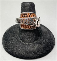 Sterling Unique Designer Ring 9 Grams Size 6.75