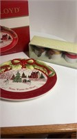 Vintage Fitz & Floyd Christmas Platter &