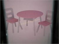Kid Kraft round storage table and 2 chairs