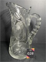 10" Cut Crystal Pitcher