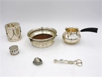 (6) piece sterling silver lot. 20th century. To