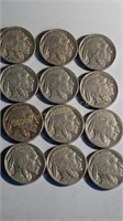 5 -1937, 5- 1936, 1-1925, 1-1929 Buffalo Nickels
