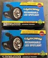 2 rechargeable led spotlights