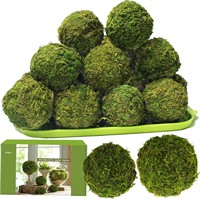 ZYAPA 21 Pack Green Moss Balls 8pcs 3.2" Decorativ