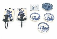 Delft Bowls and Candle Sconces