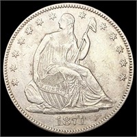 1871 Seated Liberty Half Dollar CLOSELY