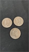 2 1978 and 1974 Eisenhower dollars
