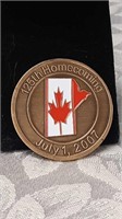 Virden Manitoba 2007 125th homecoming brass token