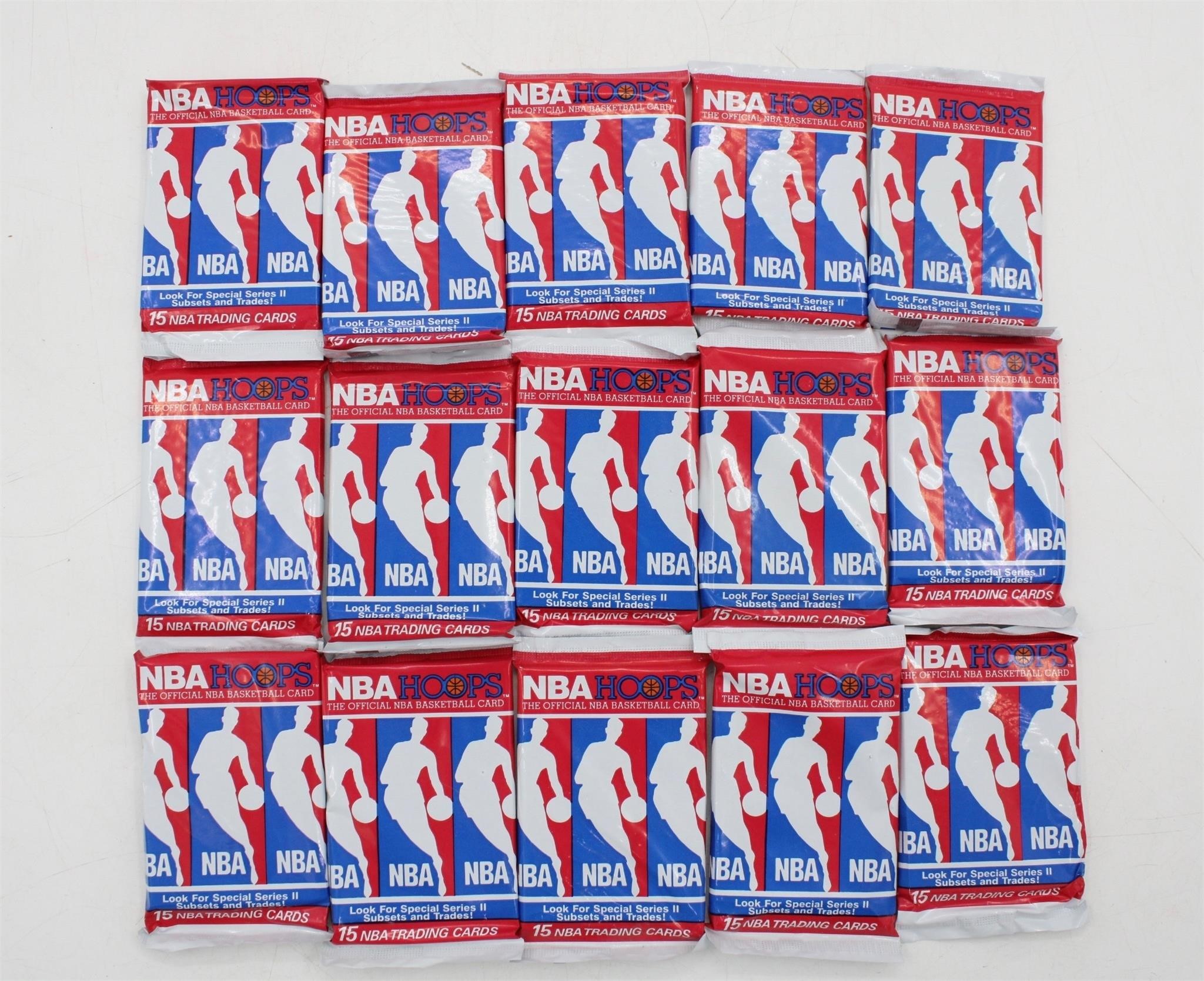 (15) 1990 NBA HOOP Basketball Trading Card Packs