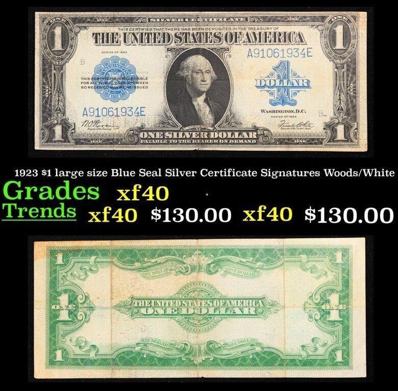 1923 $1 large size Blue Seal Silver Certificate Gr