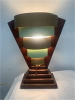 Vintage 1960s Art Deco Venetian Blind Shade lamp